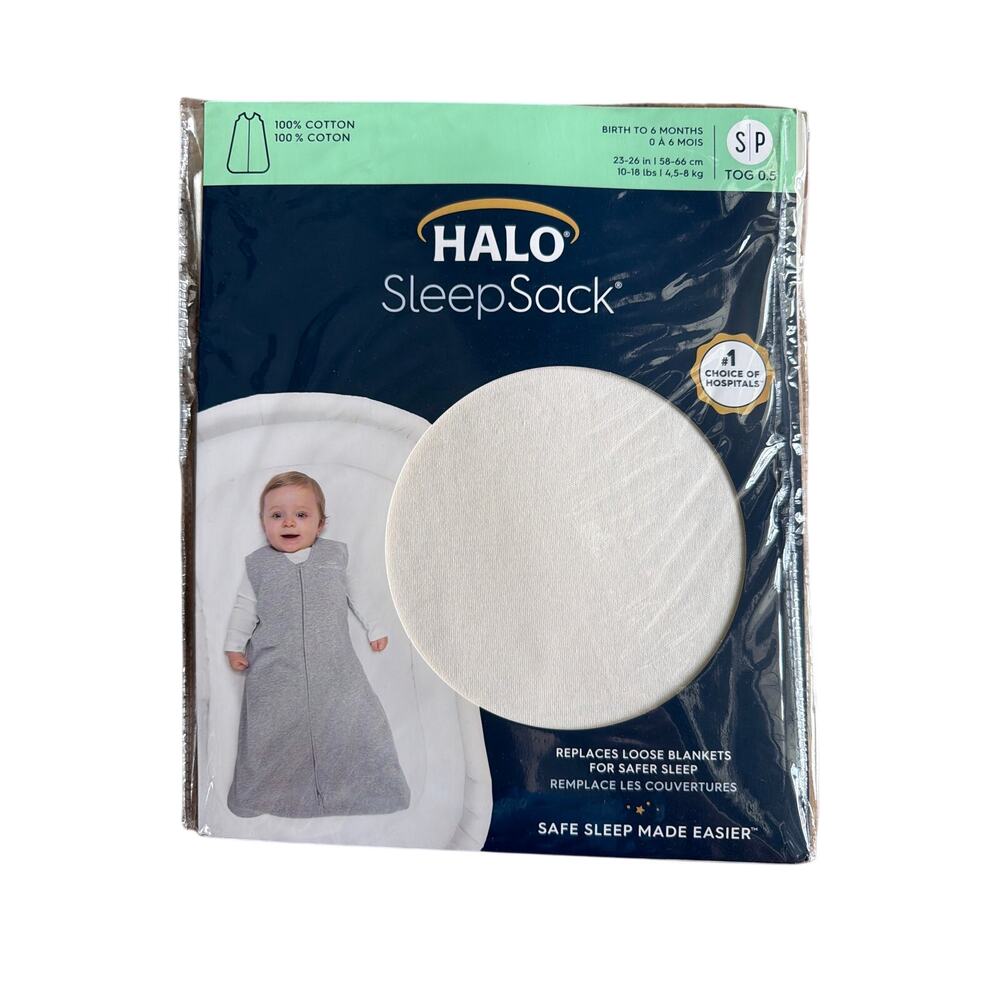 Brand New Halo Sleepsack 100% Cotton Small 0-6 months Cream Color